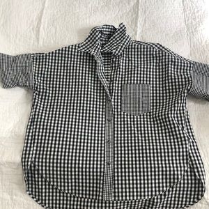XS madewell plaid blouse
